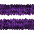Тесьма с пайетками 12, шир. 30 мм/уп. 25+/-1 м, цвет фиолет - купить в Пскове. Цена: 1 098.48 руб.