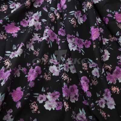 Плательная ткань "Фламенко" 20.1, 80 гр/м2, шир.150 см, принт растительный - купить в Пскове. Цена 241.49 руб.