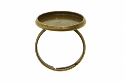 Заготовка для рукоделия металлическая фигурная для кольца 15мм - купить в Пскове. Цена: 7.44 руб.