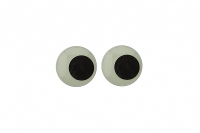 Глазки для игрушек, круглые, с бегающими зрачками, 8 мм/упак.100+/-2 шт, цв. -черно-белые - купить в Пскове. Цена: 28.86 руб.