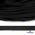 Шнур плетеный d-8 мм плоский, 70% хлопок 30% полиэстер, уп.85+/-1 м, цв.- чёрный - купить в Пскове. Цена: 735 руб.