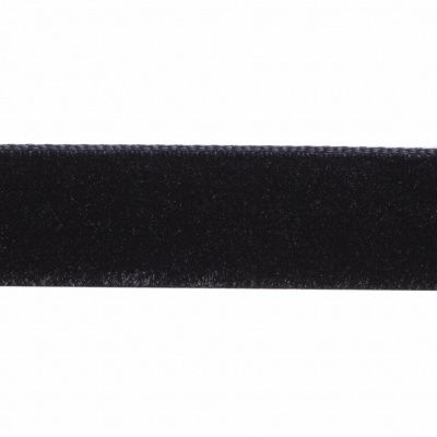 Лента бархатная нейлон, шир.12 мм, (упак. 45,7м), цв.03-черный - купить в Пскове. Цена: 448.27 руб.