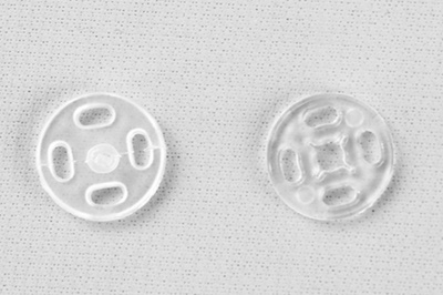 Кнопки пришивные пластиковые 11,5 мм, блистер 24шт, цв.-прозрачные - купить в Пскове. Цена: 59.44 руб.